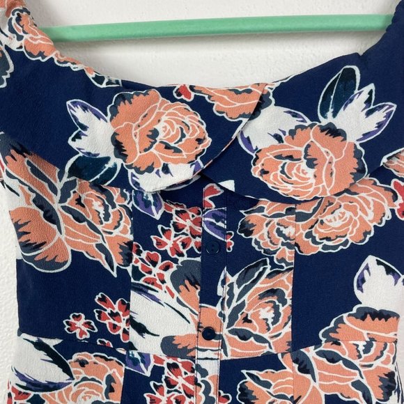 Lovers + Friends Woman's Sz XS Blue Vineyard Floral Off the Shoulder Dress - Picture 6 of 12
